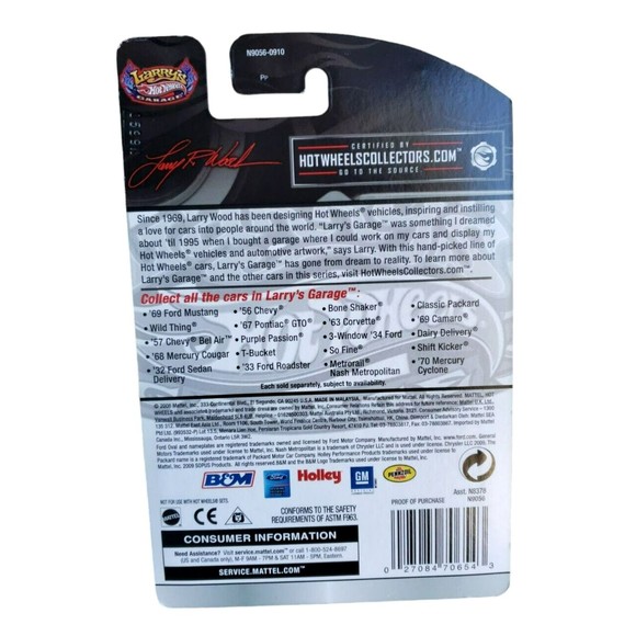 2009 Hot Wheels DAIRY DELIVERY Larry's Garage Metalflake Matte Black 12/20 1:64 - Picture 11 of 14